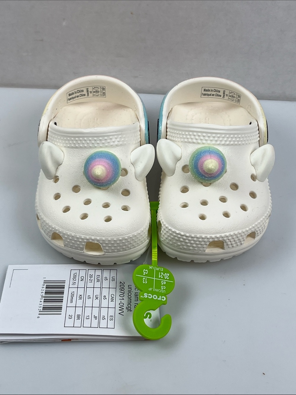 Crocs Classic Ian Rainbow Unicorn Baby Size C5 NEW